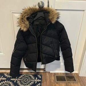 Andrew Marc hooded puffer coat, size S